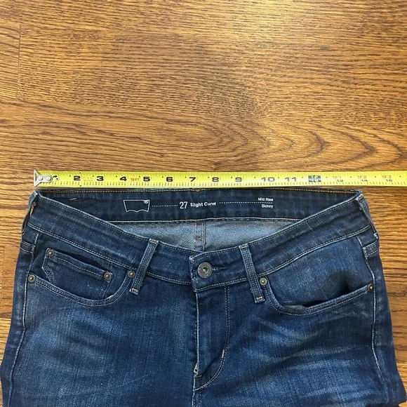 Levi’s slight curve mid rise skinny jeans size 27 - Picture 6 of 8